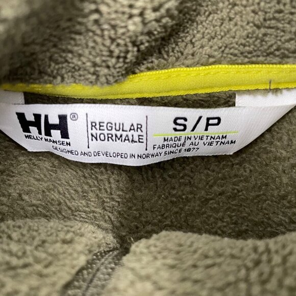Helly Hanson Feather Pile Ivy Green Quarter Zip Fleece Pullover Mens Size Small - Picture 3 of 9